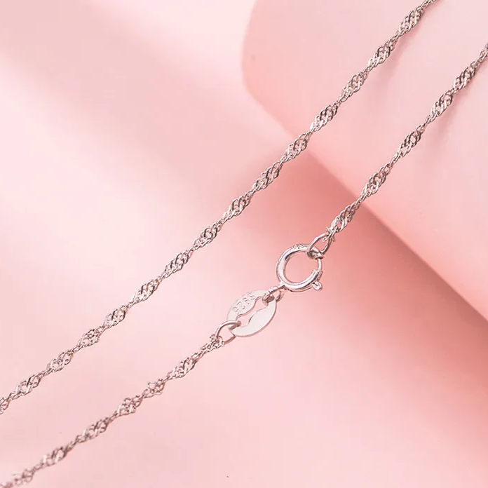 50Cm 55Cm 60Cm Female Necklace for Women on Neck Silver 925 Chain Necklaces Women Pendant Girls Fashion Jewelry Minimalist Long