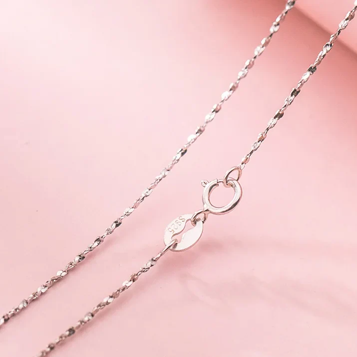 50Cm 55Cm 60Cm Female Necklace for Women on Neck Silver 925 Chain Necklaces Women Pendant Girls Fashion Jewelry Minimalist Long