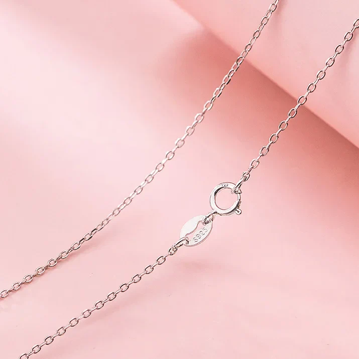 50Cm 55Cm 60Cm Female Necklace for Women on Neck Silver 925 Chain Necklaces Women Pendant Girls Fashion Jewelry Minimalist Long